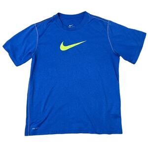 Nike Dry-Fit Boys Blue Short Sleeve Shirt Size L